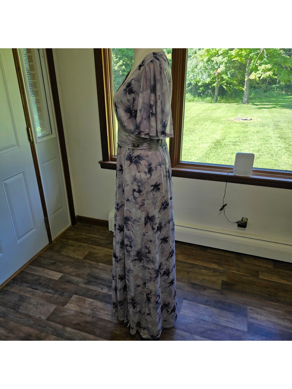 BalticBorn Dress Purple Floral Flowy Maxi Long Large - Picture 4 of 8